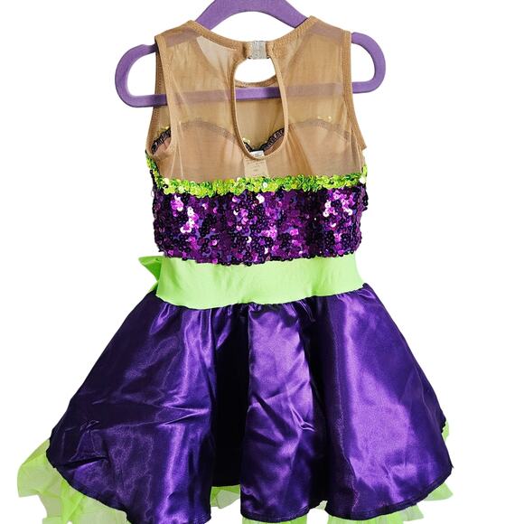 A Wish Come True 6X/7 Dance Costume Sequin Purple Princess Dress Up Halloween - Picture 4 of 7